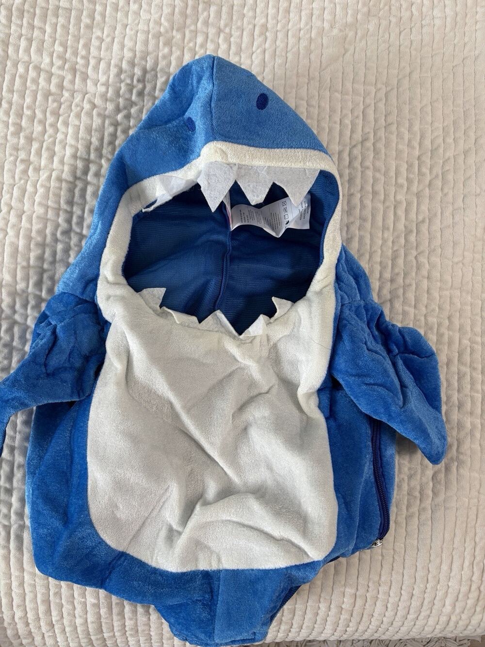 Rubie’s Pinkfong Baby Shark Infant Costume Blue Plush Shark Halloween Romper